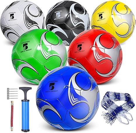 6 Pack Size 5/4/3 Soccer Balls